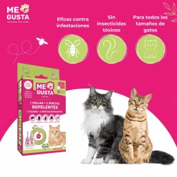 PACK 1 COLEIRA + 2 PIPETAS REPELENTES PARA GATOS