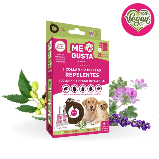 PACK 1 COLEIRA + 2 PIPETAS PARA CÃES
